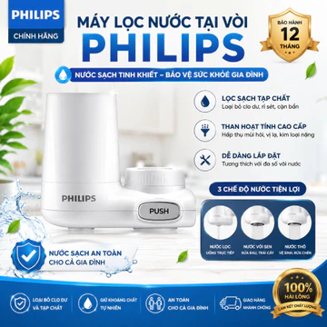 Máy Lọc Nước Tại Vòi Philips, Thiết Bị Lọc Nước Tại Vòi Philips, BH 12 Tháng
