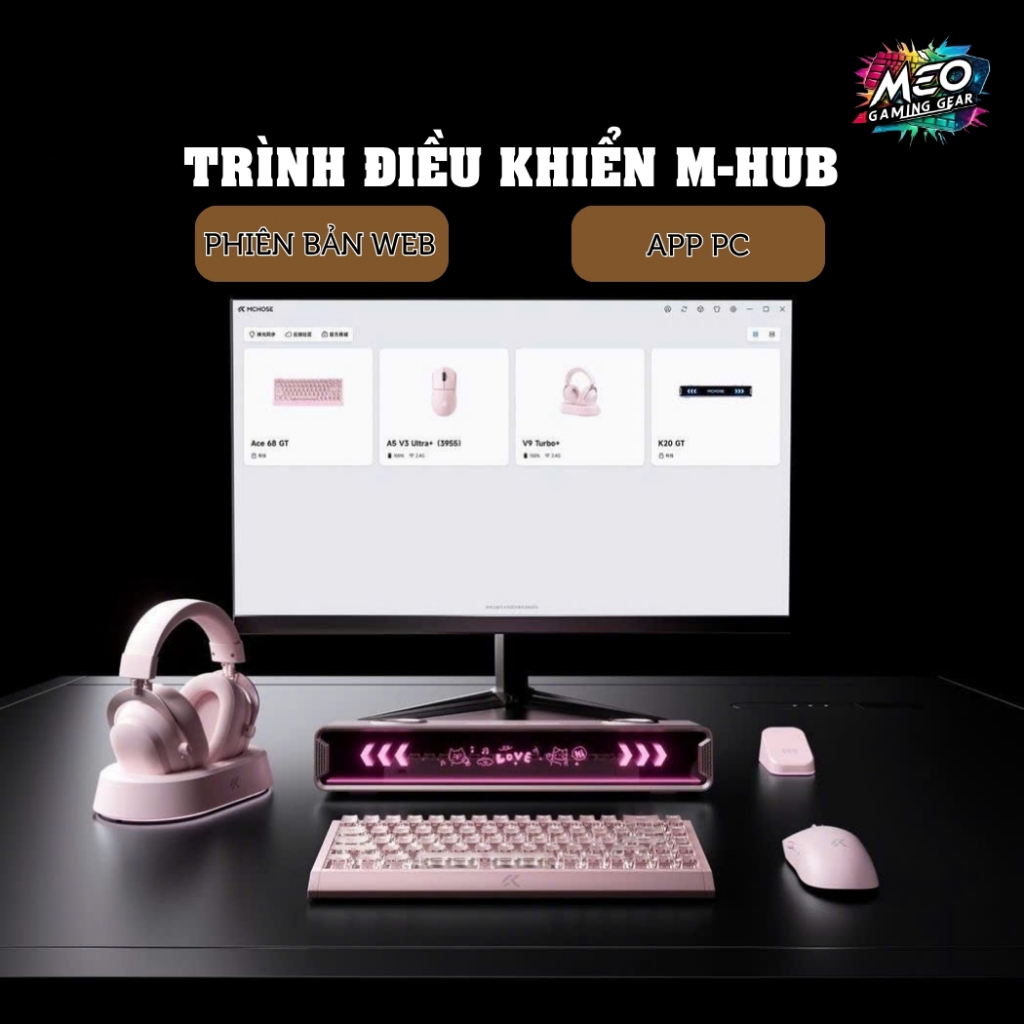 [SẴN HÀNG] Chuột Gaming Không Dây Mchose A5v3 Ultra+ - PAW3955TI, MCU: Nordic 54L Kép, Dual 8K, 55G | BigBuy360 - bigbuy360.vn