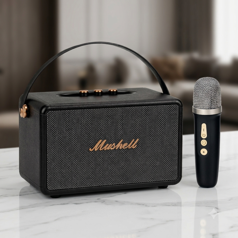 Loa bluetooth karaoke kèm 1 micro không dây xách tay công xuất 20W âm thanh trầm ấm bass căng