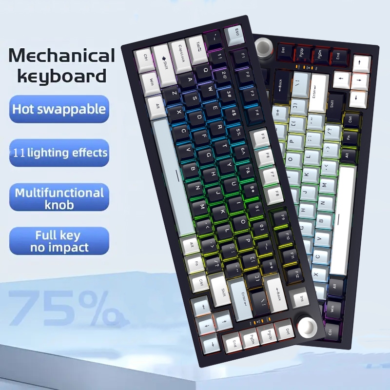 Bàn phím cơ Atas K81 | 3 mode | mạch xuôi | Led RGB | gasket mount | full foam | BigBuy360 - bigbuy360.vn