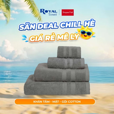 Khăn Tắm, Khăn Gội, Khăn Mặt Royal Towel Sợi Cotton Mềm Mịn, Thấm Hút Tốt, Không Xổ Lông, Không Phai Màu