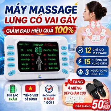 Máy Massage Xung Điện Bấm Huyệt Zlife z310 z311, Máy Châm Cứu Mát Xa Cổ Vai Gáy Giảm Đau Nhức Xương Khớp