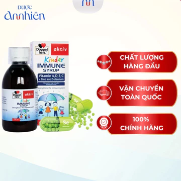 Siro Tăng Sức Đề Kháng Cho Bé Kinder Immune Doppelherz, Bổ Sung Vitamin A, D3, Vitamin C, Kẽm