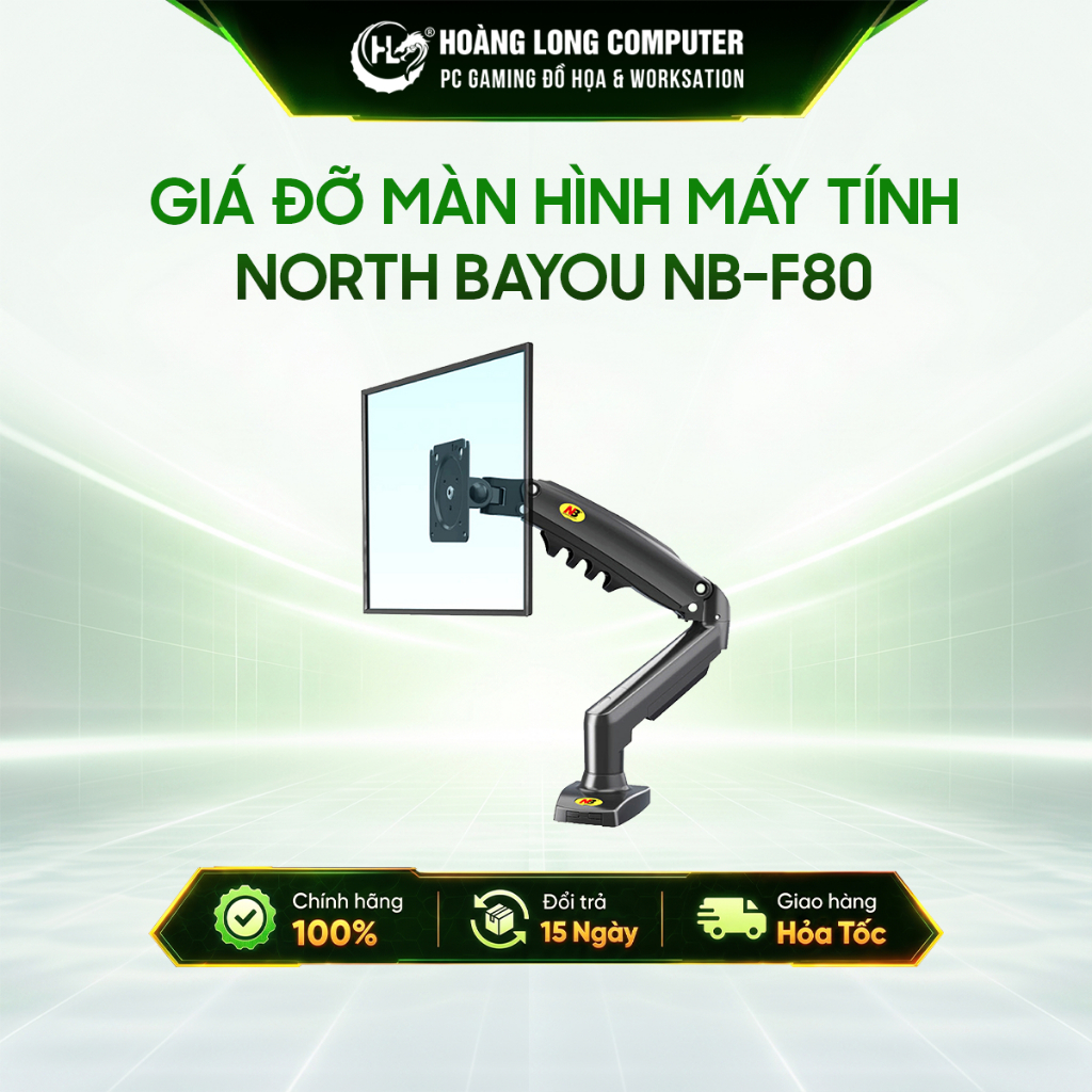 Giá Đỡ Màn Hình Máy Tính North Bayou NB-F80 17-32 Inch Tải Trọng 9kg Đen Xám Bảo Hành 12 Tháng