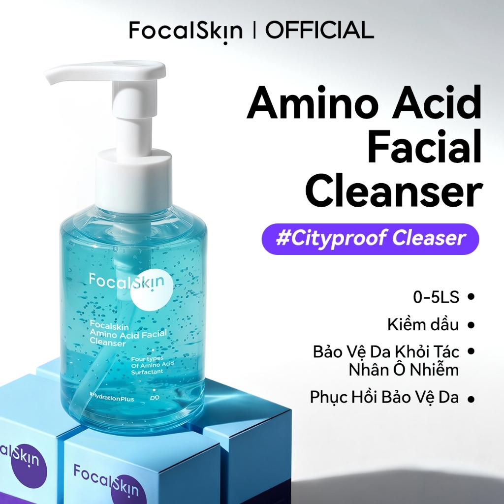 FOCALSKIN Sữa Rửa Mặt Amino Acid 0-SLS Hỗ Trợ Làm Sạch Toàn Diện Nhẹ Dịu Cho Da Dầu Mụn 115g