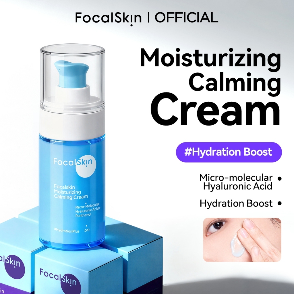 FOCALSKIN Kem Dưỡng Ẩm Vi Phân Tử HA Dịu Da | Cấp Ẩm Căng Mướt Sáng Khỏe Phù Hợp Da Nhạy Cảm 35g