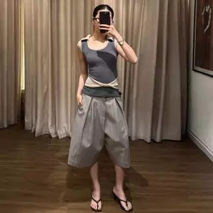 làminapparel - COLOR BLOCK TWIST DETAIL TOP