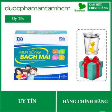 MEN SỐNG BẠCH MAI - Men Vi Sinh Cho Bé, Táo Bón, Rối Loạn Tiêu Hóa Cho Trẻ 3 Chủng Lợi Khuẩn