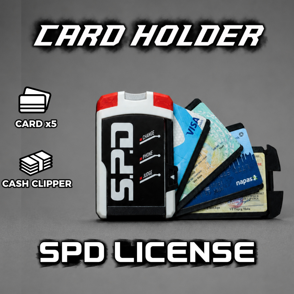 Card Holder Cơ Chế - Đồ đựng Thẻ ATM, Thẻ ID, Name Card - Thiết kế SPD License | Phụ Kiện in 3D