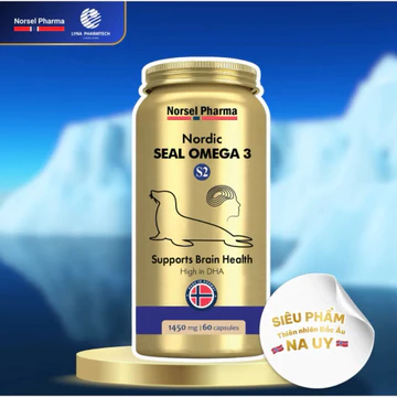 Thực phẩm bảo vệ sức khỏe Dầu cá dầu Hải cẩu NORDIC SEAL OMEGA 3 S2 Dầu cá dầu Hải cẩu Omega 3 S2
