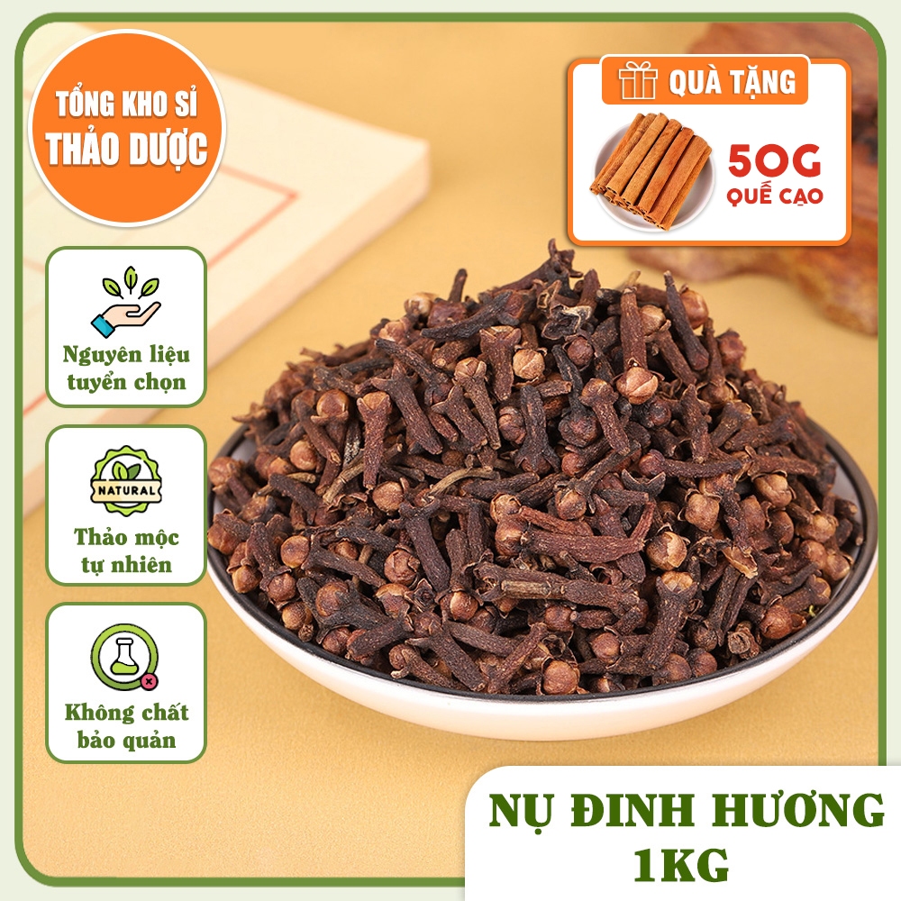 Nụ đinh hương 1kg, đinh hương khô, nụ to, thơm phức, nguyên liệu gia vị nấu phở, lẩu, mai quế lộ