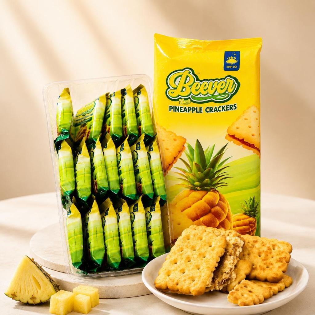 Bánh Quy Giòn Nhân Mứt Dứa RAKANG THONG Beever Pineapple Crackers 234g