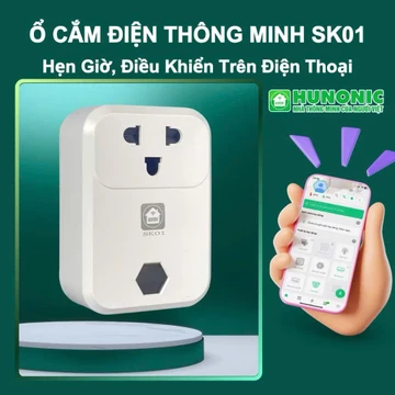 Ổ cắm điện thông minh SK01,ổ cắm wifi điều khiển từ xa bằng điện thoại, hẹn giờ tự động,ổ cắm thông minh sk01