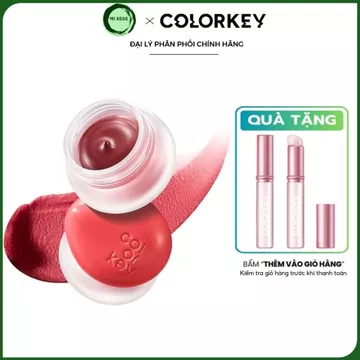 Son Bùn Đa Năng Dạng Hũ Colorkey Bouncy Creamy Multi-Purpose Mud Kèm Cọ Tán Son - Mibebe