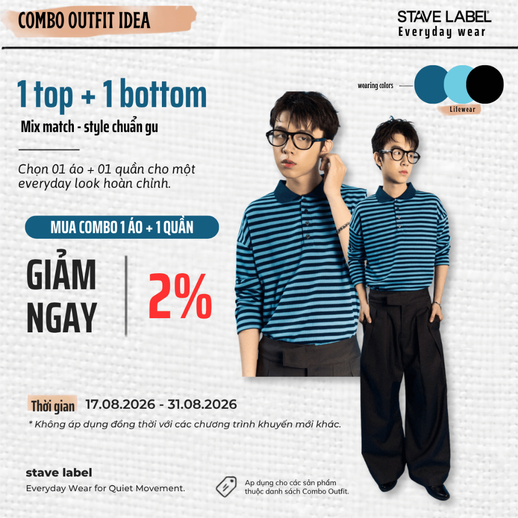 Áo thun raglan tay dài Rhythm Raglan Tee STAVE LABEL form regular vải cotton mềm mại, áo thun nam phối màu trẻ trung | BigBuy360 - bigbuy360.vn