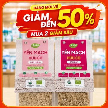 Yến Mạch Hữu Cơ ANBIO - Yến Mạch Ăn Liền, Thuần Chay Giàu Chất Xơ Tự Nhiên