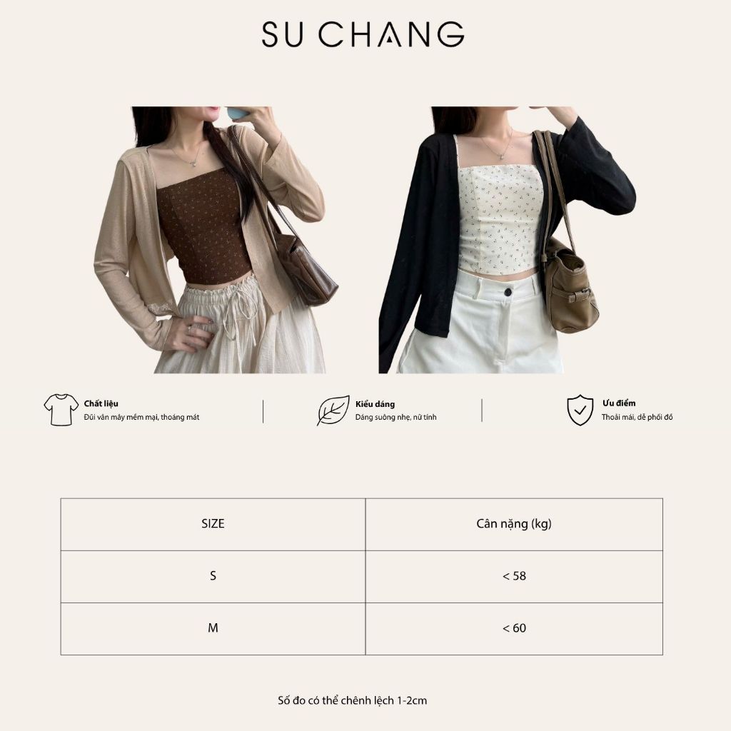 Set Áo Cardigan Kèm Quây Hoa Nhí S953 Su Chang Thời Trang Nữ | BigBuy360 - bigbuy360.vn
