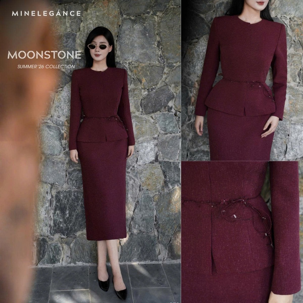 [DEAL MỞ BÁN] MINELEGÁNCE | SET ÁO VEST & CHÂN VÁY BÚT CHÌ THANH LỊCH, SANG TRỌNG - MIN250