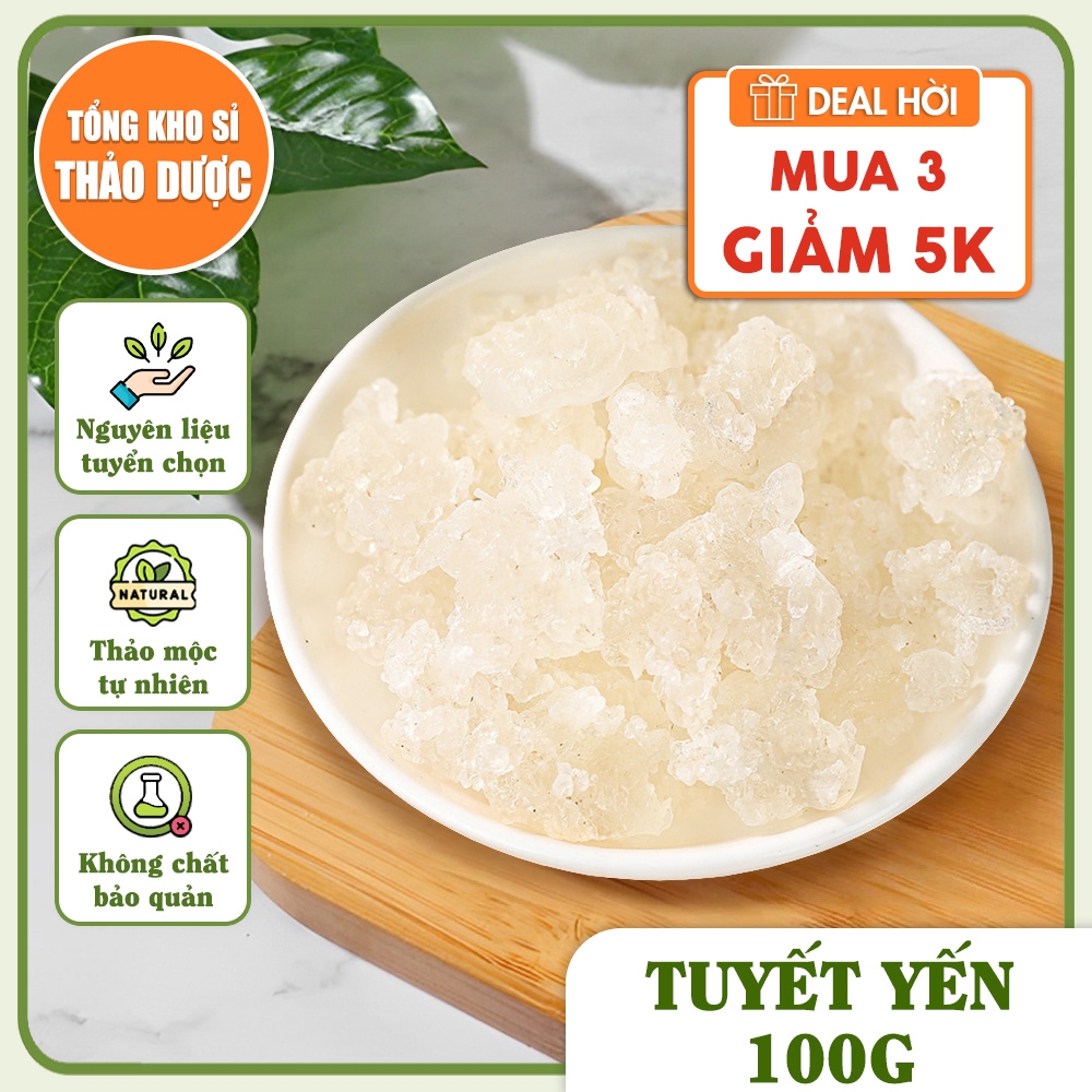 Tuyết yến vân nam 100g, tuyết liên tử, kéo sợi, nguyên cục, to, trắng, dùng nấu chè dưỡng nhan
