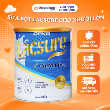 Sữa Bột Lacsure 800g Nhập Khẩu Tây Ban Nha, Dinh Dưỡng Cao, Giàu Canxi Cho Người Cao Tuổi - Chính hãng Thế Giới Sữa