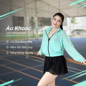 Áo Khoác Gió Thể Thao Nữ 1 Lớp Livan LV25W04F604, Siêu Nhẹ, Tiện Lợi Mặc Đi Chơi Pick, Chạy Bộ, Tập Gym