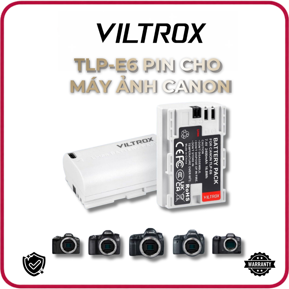 Pin Viltrox TLP-E6 sạc Type-C