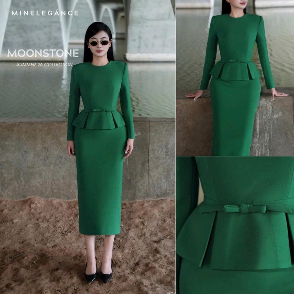 [DEAL MỞ BÁN] MINELEGÁNCE | SET ÁO PEPLUM & CHÂN VÁY BÚT CHÌ THANH LỊCH, SANG TRỌNG - MIN207