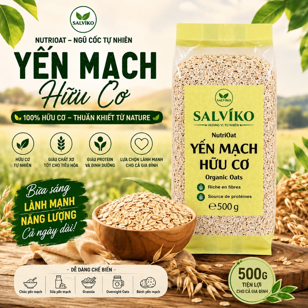 500 Yến Mạch Hữu Cơ Ăn Kiêng Giàu Dinh Dưỡng