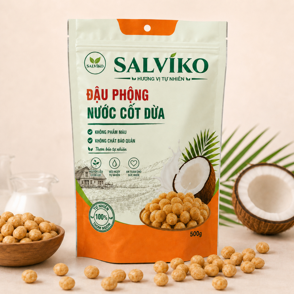500g Đậu Phộng Da Cá Cốt Dừa – Món Ăn Vặt Giòn Ngon Cho Mọi Dịp