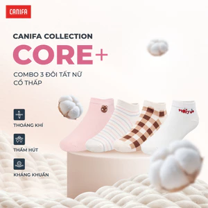 Combo 3 đôi tất nữ cổ thâp in họa tiết CANIFA 6AX25A002