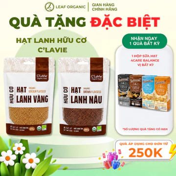Hạt lanh vàng, lanh nâu chưa rang hữu cơ C'LaVie 200g
