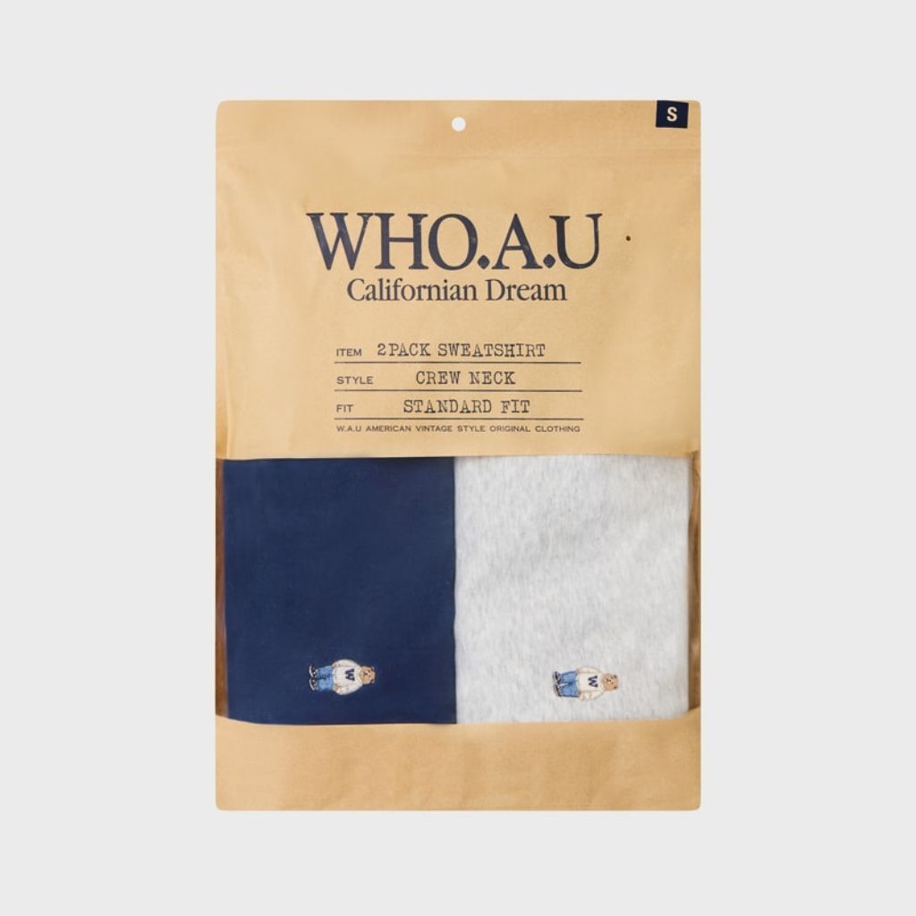 Áo Sweater WHO.A.U (2PACK)Steve Sweatshirt[B]_WHMWGB951U