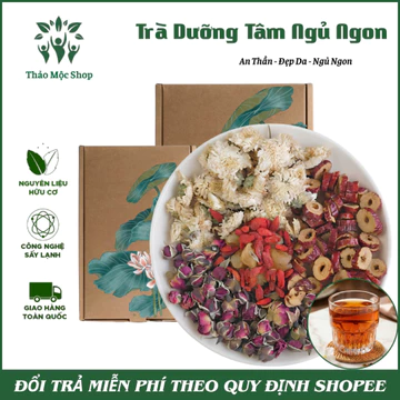 Trà Dưỡng Tâm Ngủ Ngon Thảo Mộc Shop hỗ trợ an thần, đẹp da, thư giãn sâu, ngủ ngon, sấy lạnh