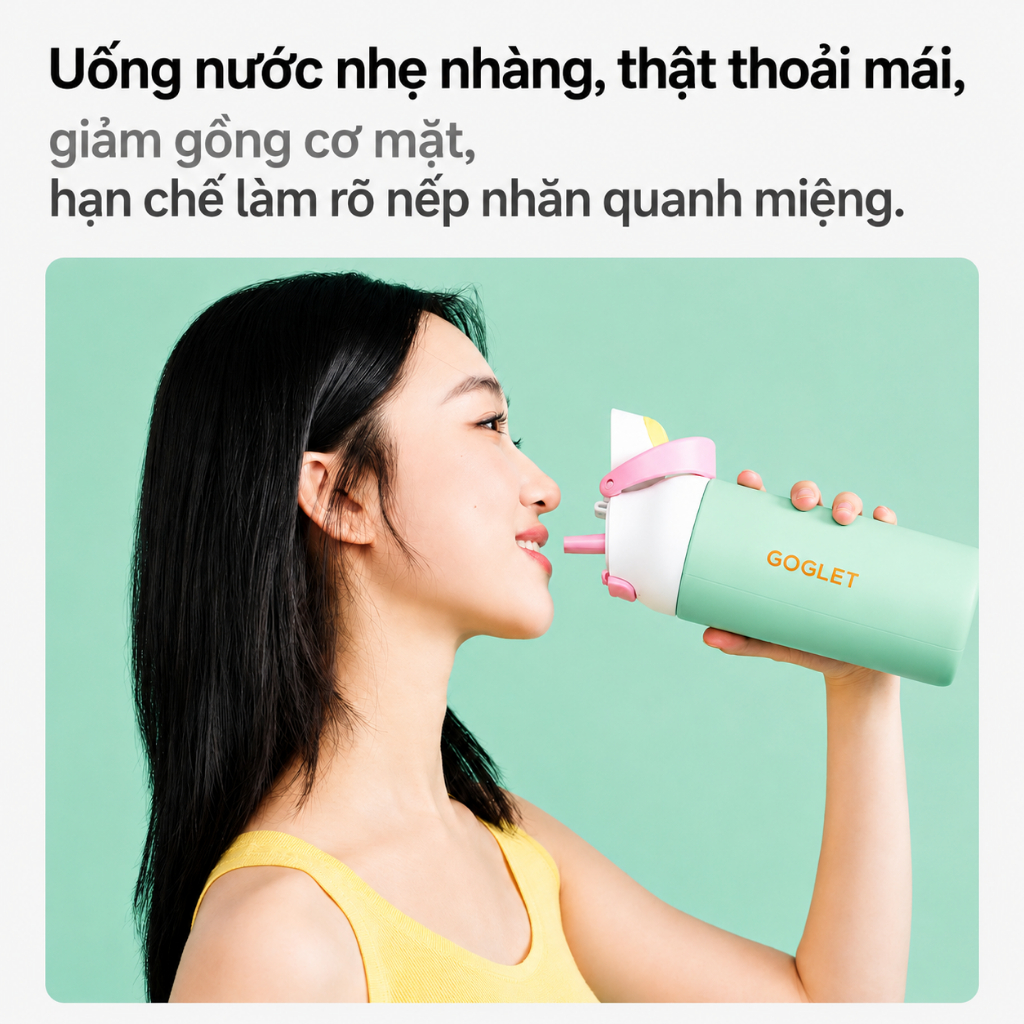 Bình Giữ Nhiệt GOGLET 750ml Inox 304 Cao Cấp - Bình Nước Thể Thao Có Ống Hút 2 Chế Độ Uống, Giữ Nóng Lạnh, Chống Rò Rỉ | BigBuy360 - bigbuy360.vn