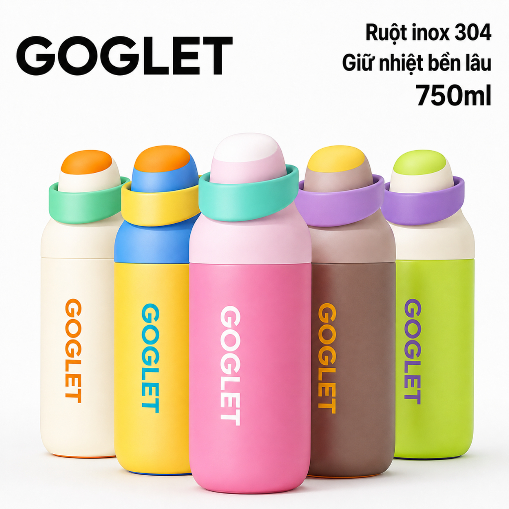 Bình Nước Thể Thao GOGLET 750ml Inox 316 - Bình Giữ Nhiệt Đi Học, Đi Làm, Tập Gym, Du Lịch | BigBuy360 - bigbuy360.vn