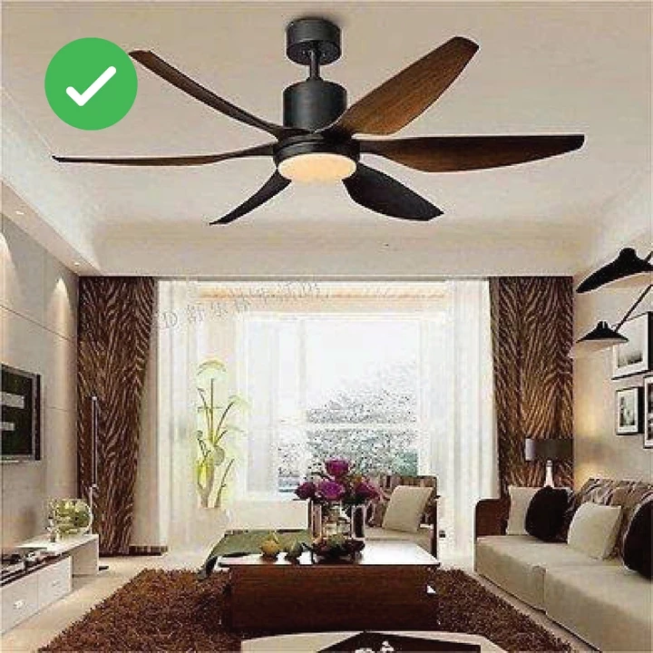 Quạt Trần 6 Cánh ABS [LOẠI ĐẶC BIỆT CÓ DÂY CÁP +CHỐT KHÓA] Cánh 1m47 Và 1m67 Điều Khiển 6 Cấp Độ Gió, 3 Chế Độ Ánh Sáng