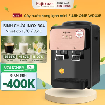 Cây nước nóng lạnh mini FUJI, bình lọc máy lọc nước nóng lạnh uống an toàn dispenser water