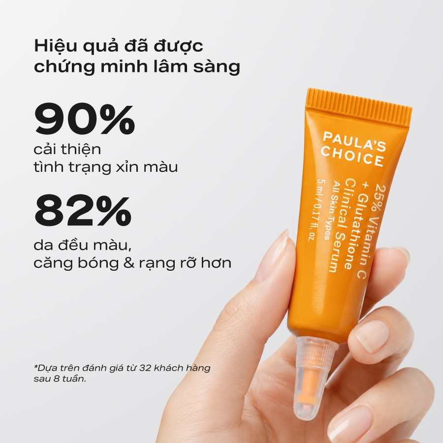 Tinh Chất Làm Sáng Da Và Mờ Nám Chuyên Sâu Paula's Choice 25% Vitamin C + Glutathione Clinical Serum -5ml mã 1497 | BigBuy360 - bigbuy360.vn