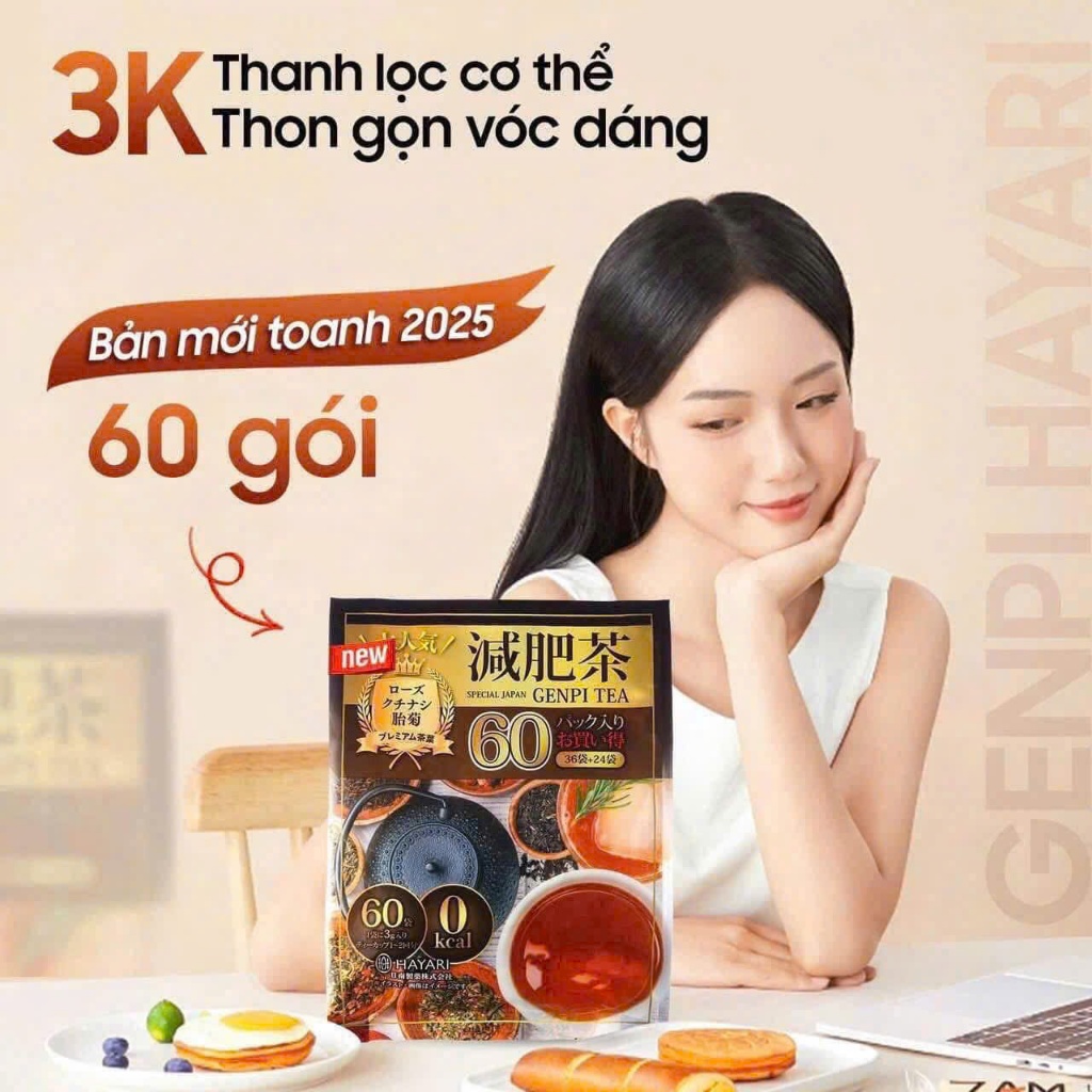 🔥 TRÀ GENPI HAYARI – UỐNG NHẸ MỖI NGÀY, DÁNG XINH THẤY RÕ 🔥