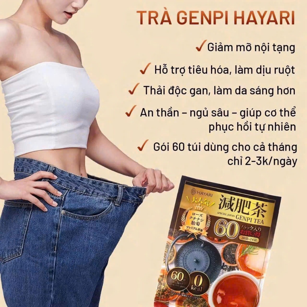 🔥 TRÀ GENPI HAYARI – UỐNG NHẸ MỖI NGÀY, DÁNG XINH THẤY RÕ 🔥 | BigBuy360 - bigbuy360.vn