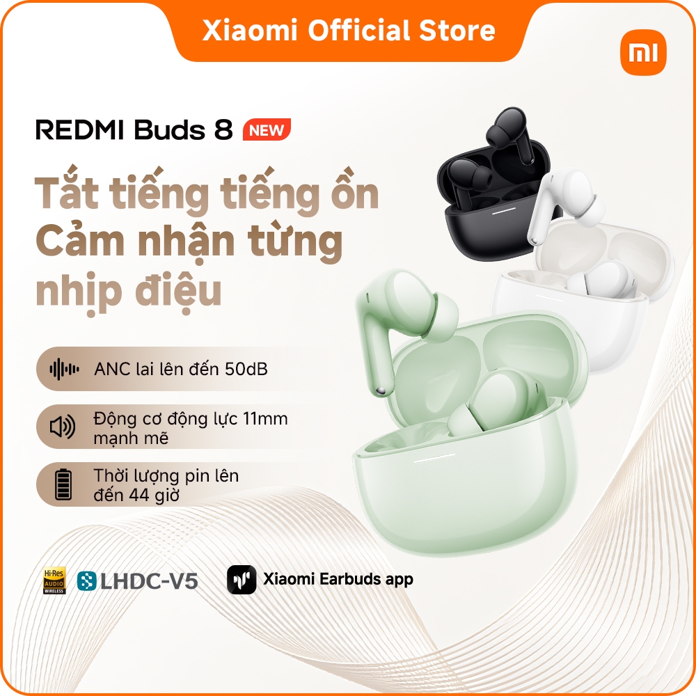 Xiaomi Tai nghe bluetooth REDMI Buds 8 | ANC lai lên đến 50dB | Động cơ động lực 11mm mạnh mẽ | BigBuy360 - bigbuy360.vn
