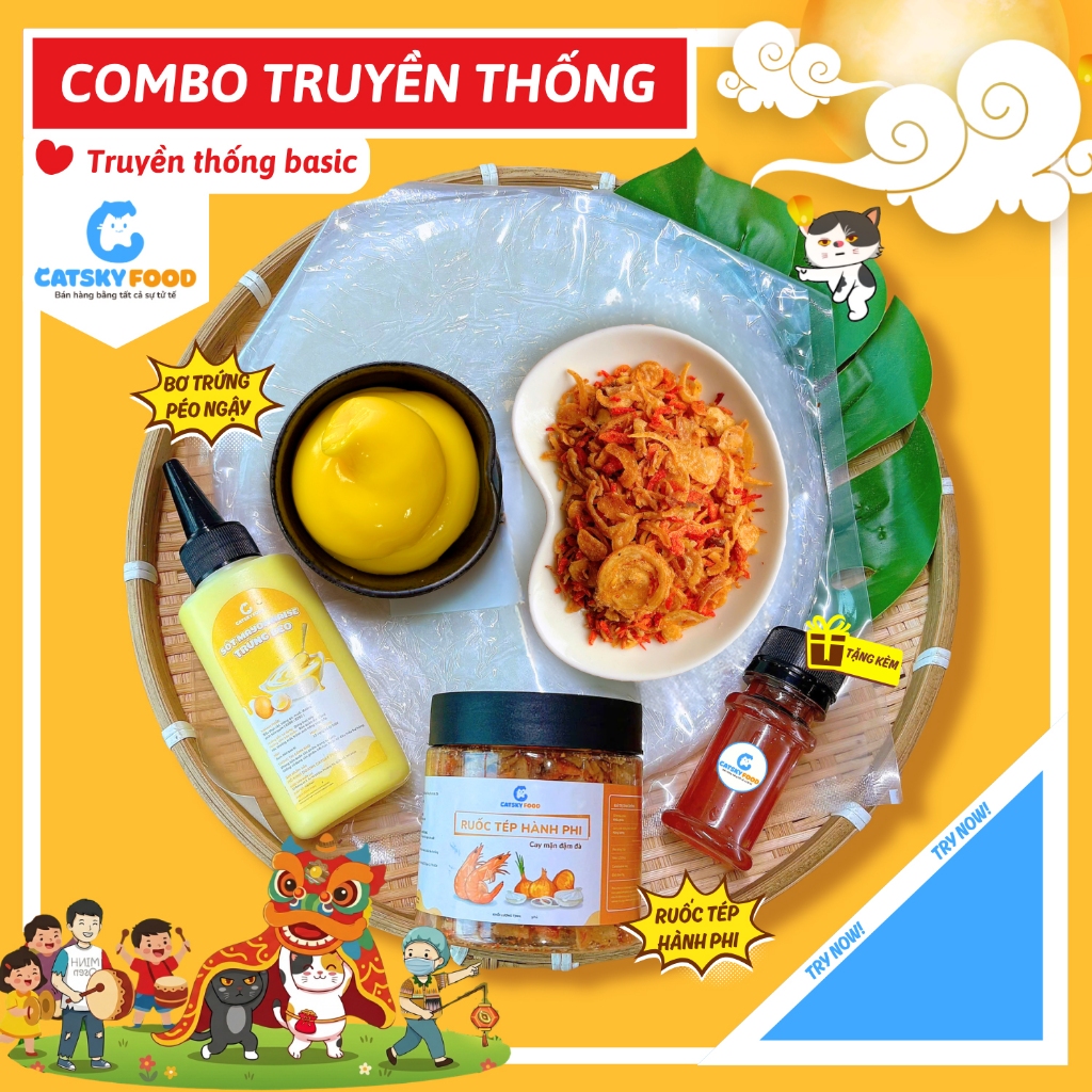 Bánh tráng phơi sương CATSKY FOOD combo bánh tráng đồ ăn vặt tiện lợi – COMBO TRẢI NGHIỆM