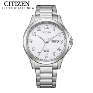 Đồng Hồ Nam Citizen Pin-Quartz Dây Thép Không Gỉ BF2021-82A - Mặt Trắng (41mm)