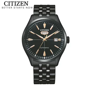 Đồng Hồ Citizen C7 Automatic Unisex Dây Thép Không Gỉ NH8395-77E - Mặt Đen (40mm)