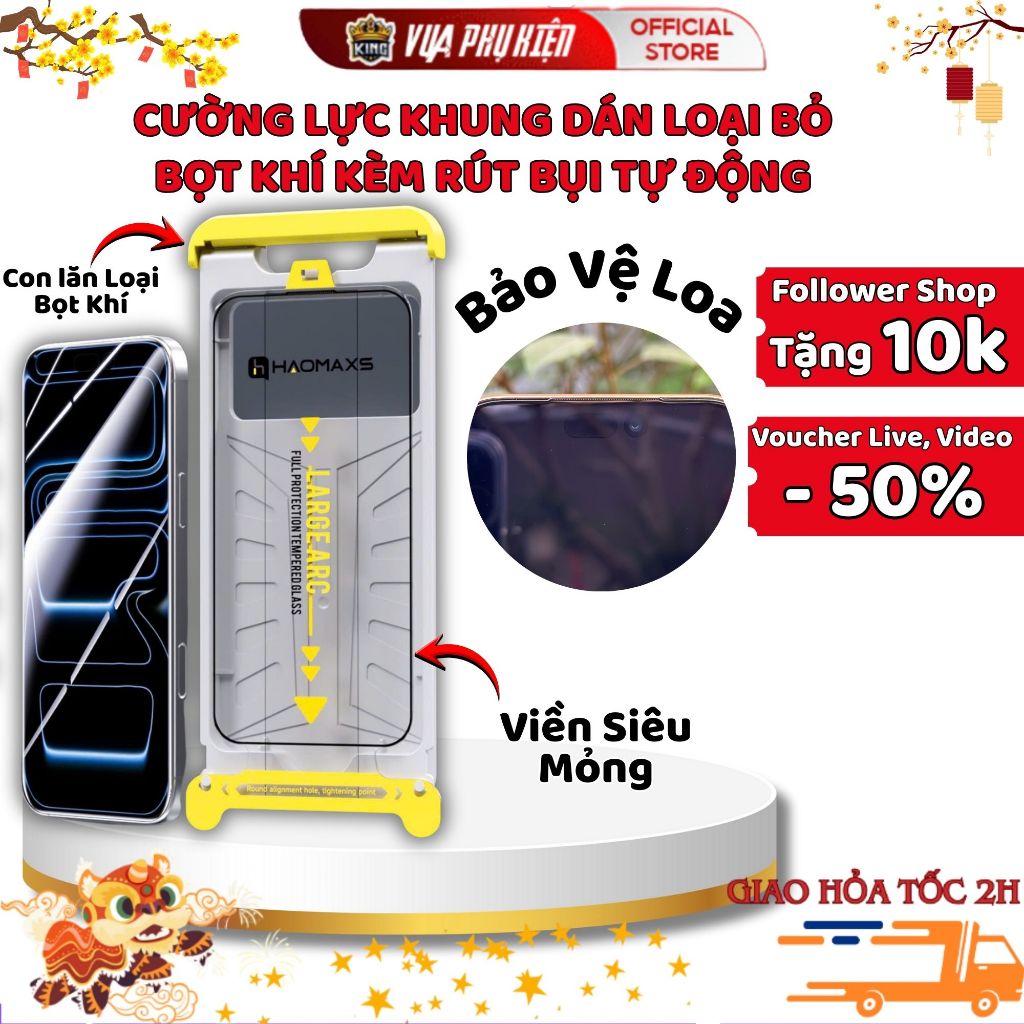 Kính cường lực iphone rút bụi chống nhìn trộm, trong MKING 11Promax 12 Pro 13 14 Plus 15 Promax 16 Pro max 17Promax Air