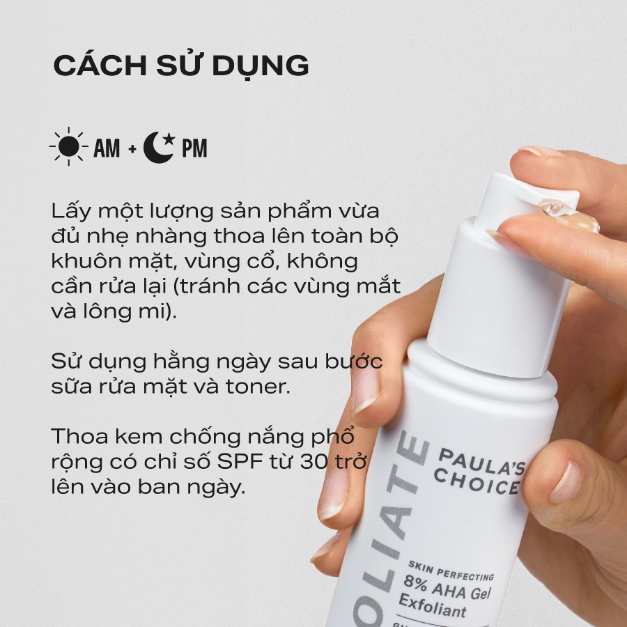 Gel loại bỏ tế bào chết làm sáng và mịn da Paula's Choice Skin Perfecting 8% AHA Gel Exfoliant 100ml 1900 | BigBuy360 - bigbuy360.vn
