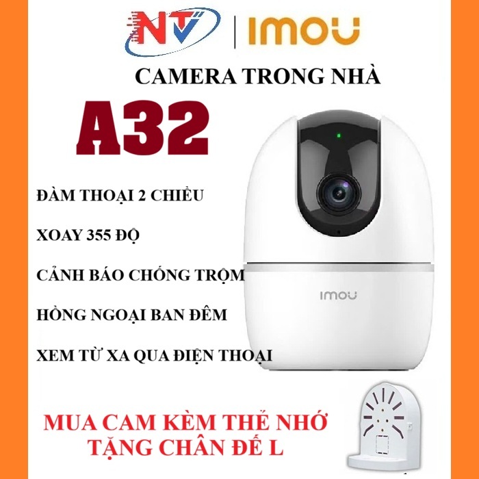 Camera IP Wifi IMOU trong nhà A32 3M / A52 5M - Đàm Thoại 2 Chiều, Loa to rõ - Bảo hành 2 năm