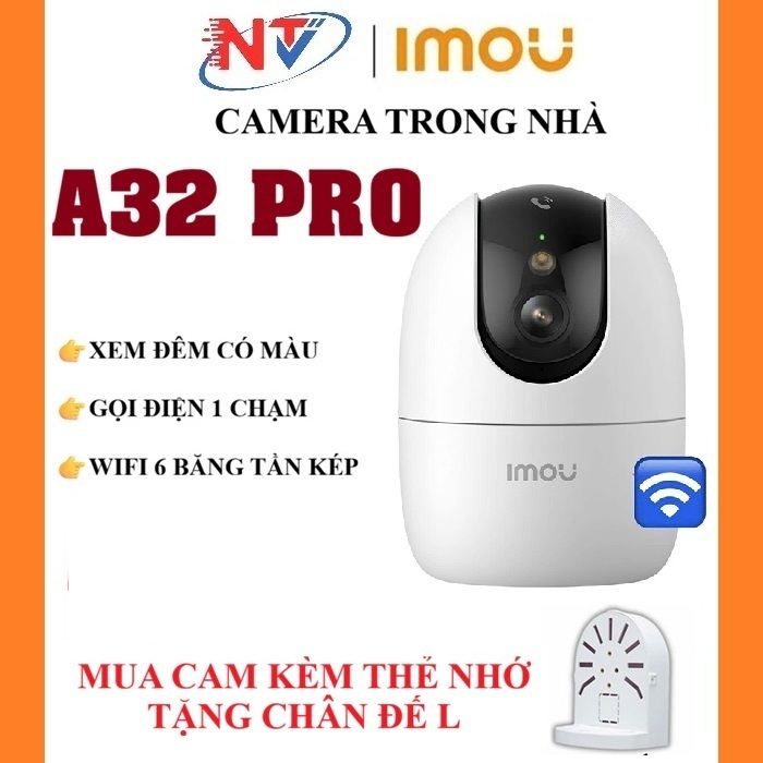 Camera Wifi Imou A32 PRO 3M / A52 PRO 5M, QUAY BAN Đêm có màu, Xoay Trong Nhà, Đàm Thoại 2 Chiều