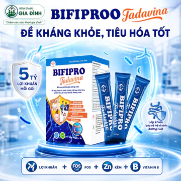 Men Vi Sinh BIFIPRO Tadavina | Hỗ Trợ Cân Bằng Hệ Vi Sinh Cho Hệ Tiêu Hóa. 5 Tỷ Lợi Khuẩn