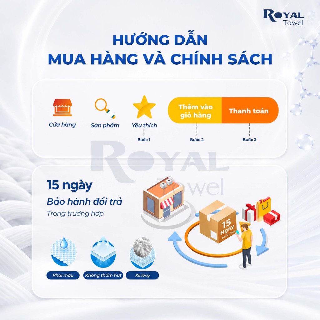 [SSV] Khăn Tắm, Khăn Gội, Khăn Mặt Royal Towel Sợi Cotton Mềm Mịn, Thấm Hút Tốt, Không Xổ Lông, Không Phai Màu | BigBuy360 - bigbuy360.vn